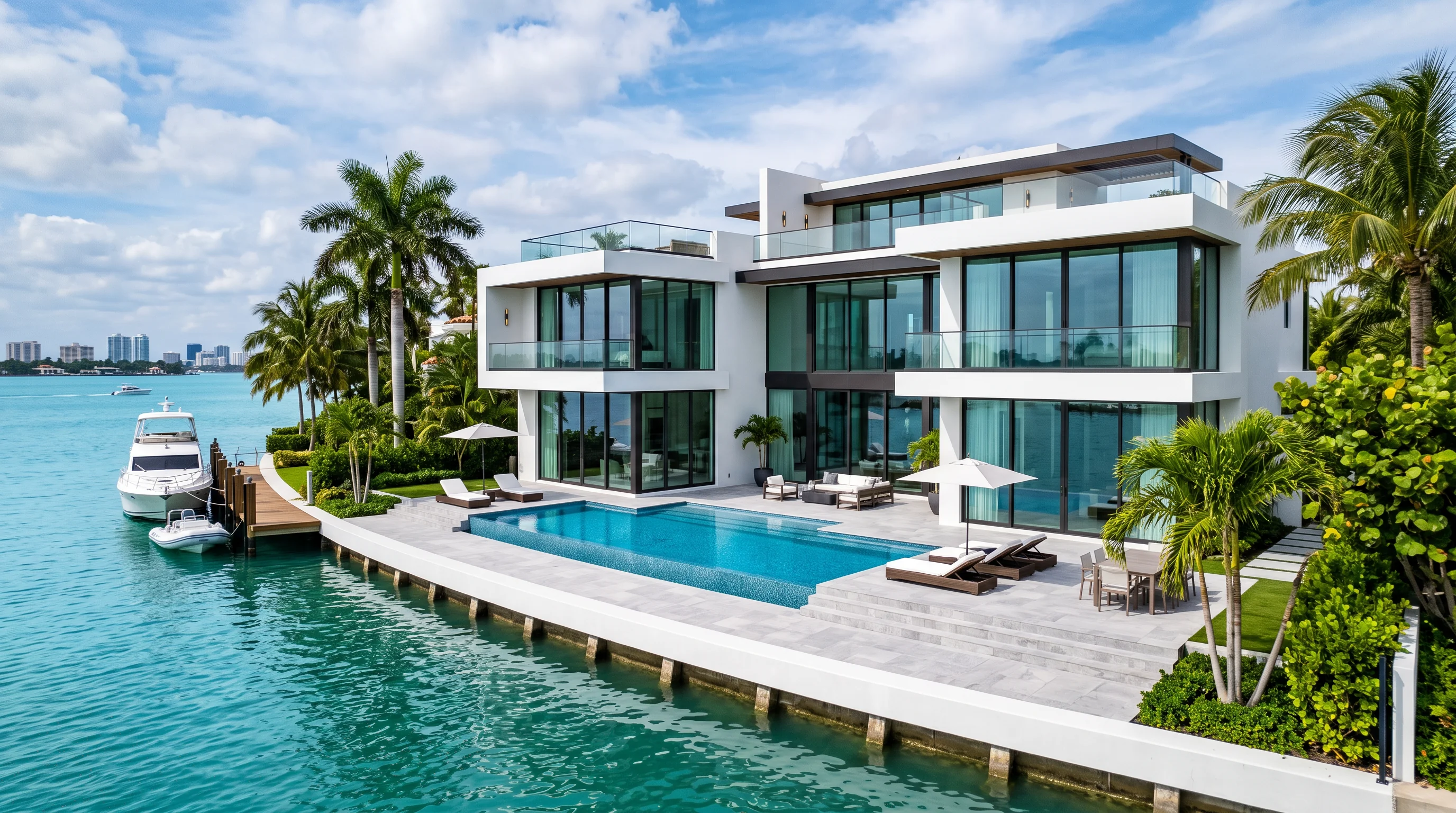 Florida real estate closing documents with international buyer paperwork on a desk