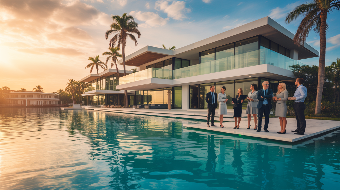 Stunning Florida luxury waterfront property with professional real estate team